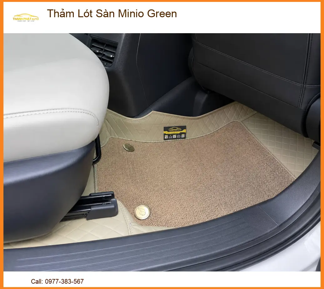 Thảm Lót Sàn Minio Green - Địa Chỉ Lắp Đặt Thảm Sàn Ô Tô Uy Tín TPHCM