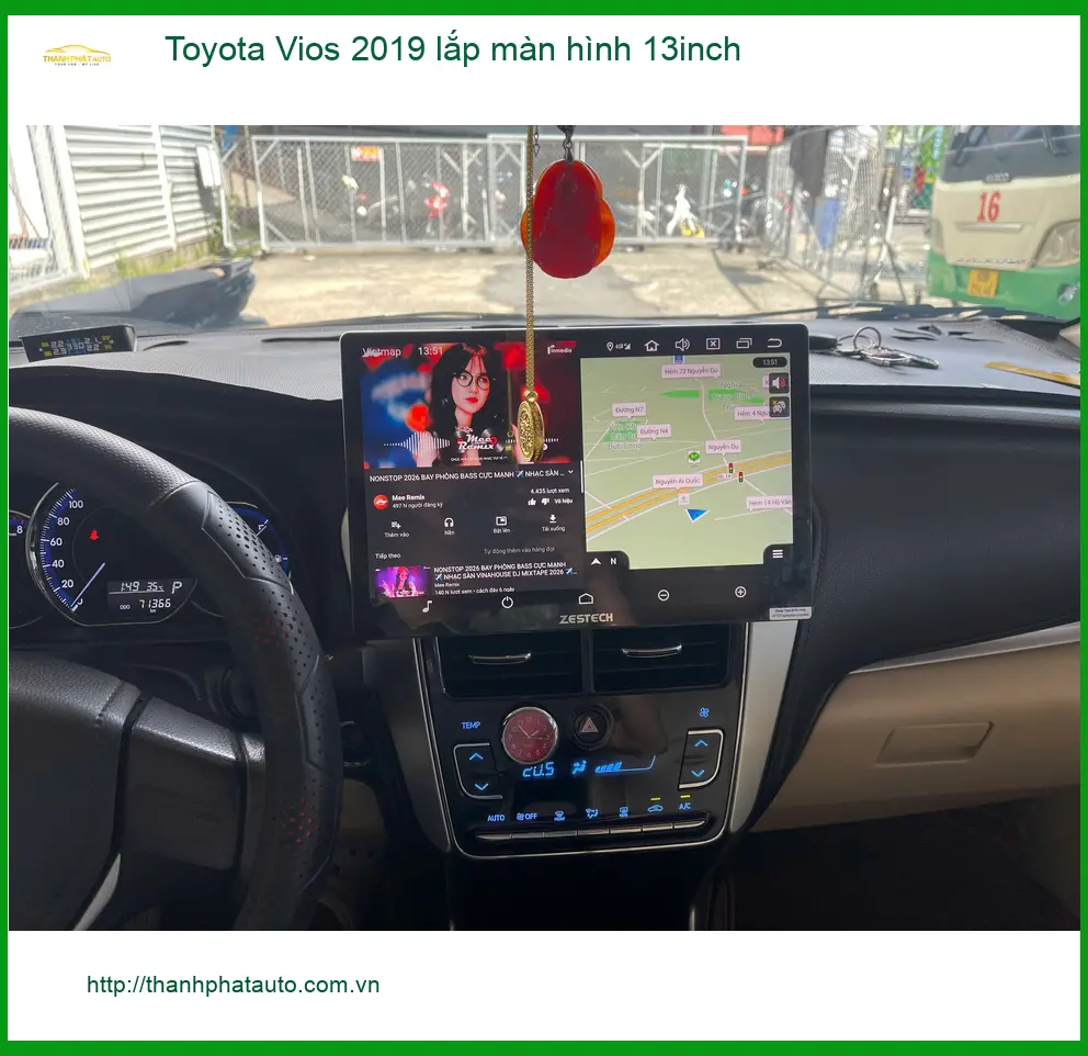 Anh Khải lắp màn hình Android 13inch cho Toyota Vios 2019 ở Quận 9 ảnh thực tế 4