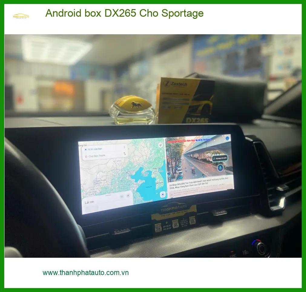Anh Quang lắp Android box DX265 cho Sportage ở Quận 12 xem Youtube