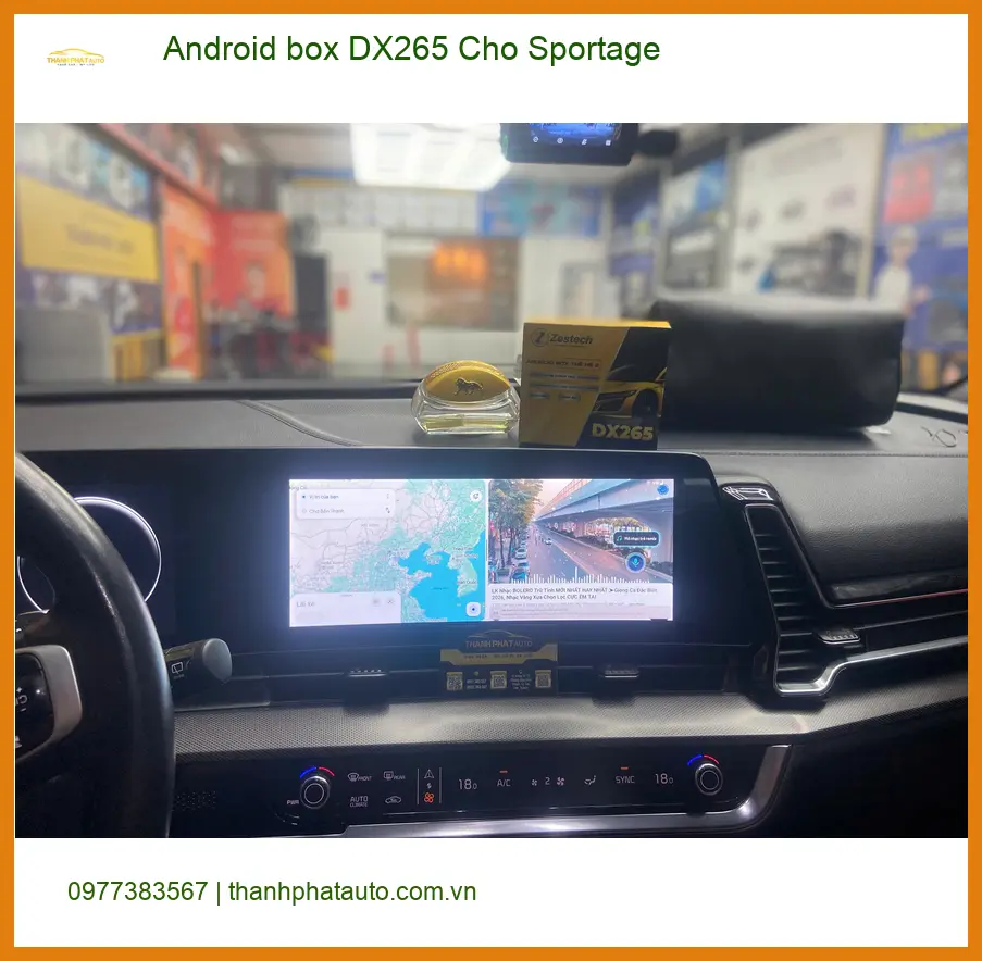 Anh Quang lắp Android box DX265 cho Sportage ở Quận 12 xem Youtube ảnh thực tế 2