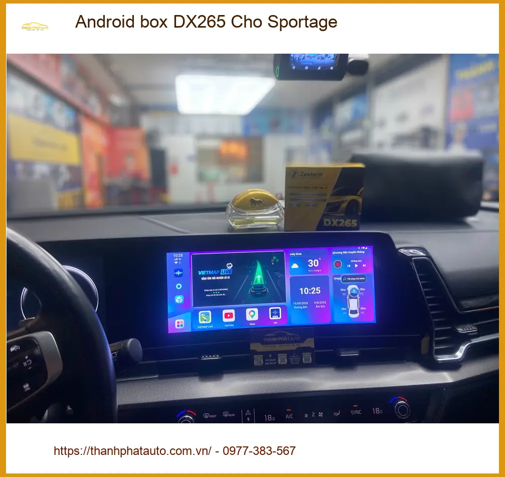 Anh Quang lắp Android box DX265 cho Sportage ở Quận 12 xem Youtube ảnh thực tế 3
