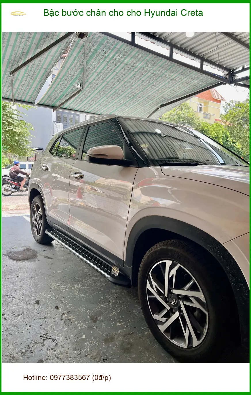 Chú An lắp bậc bước chân Hyundai Creta tại Thủ Đức tiện lên xuống ảnh thực tế 2