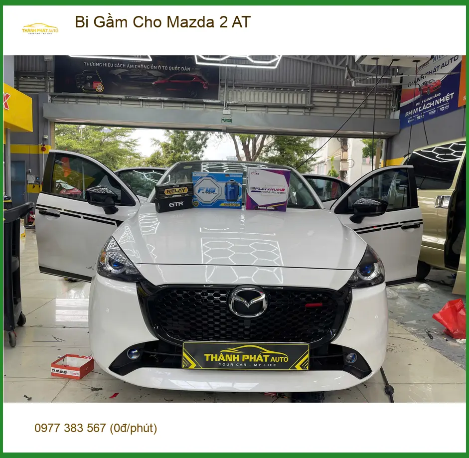 Anh Tùng độ bi gầm cho Mazda 2 AT ở Quận 9 vì thường xuyên đi làm về khuya đường vắng