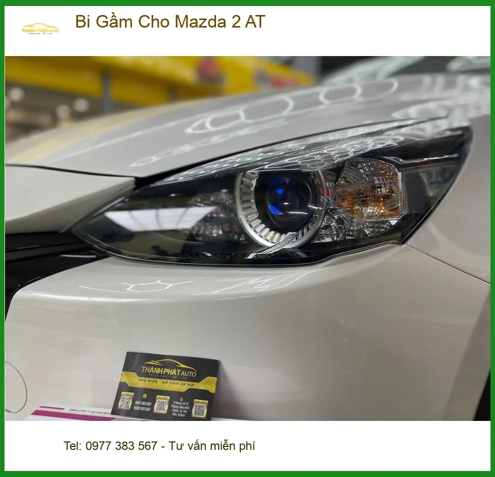 Anh Tùng độ bi gầm cho Mazda 2 AT ở Quận 9 vì thường xuyên đi làm về khuya đường vắng ảnh thực tế 3