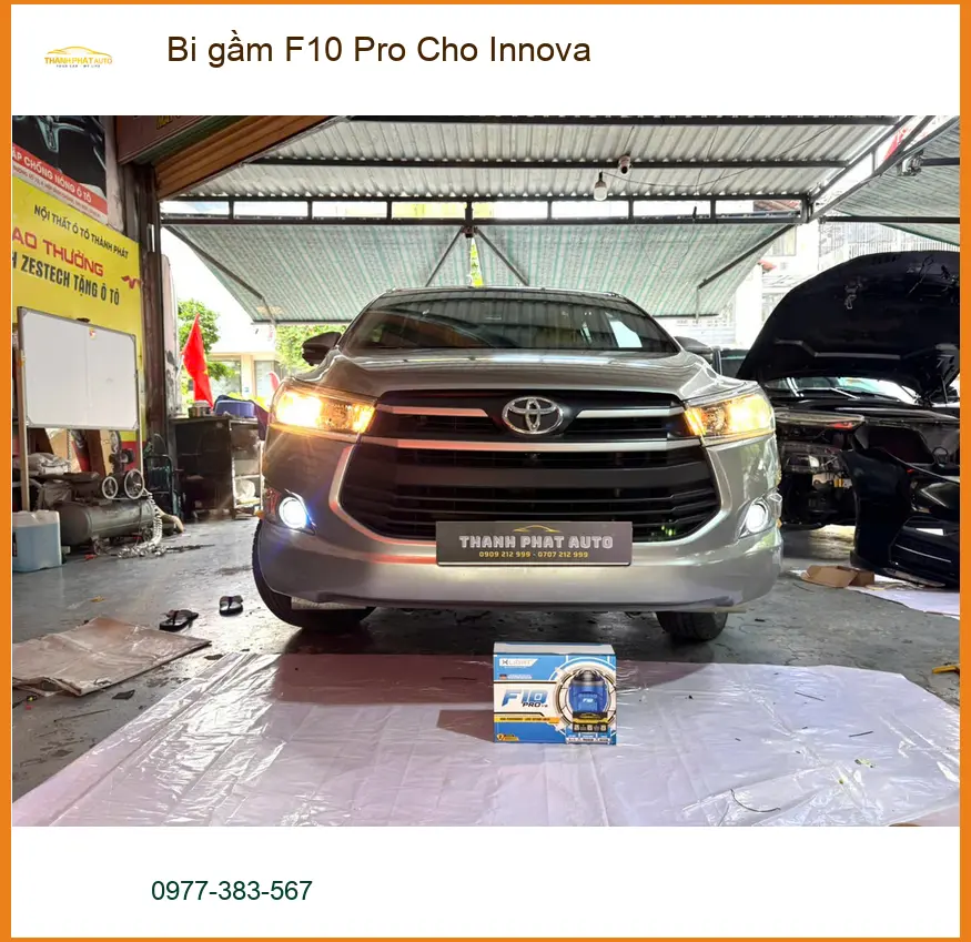 Chú Phi lắp bi gầm F10 Pro cho Innova ở Quận Thủ Đức vì đèn zin không đủ sáng ảnh thực tế 2