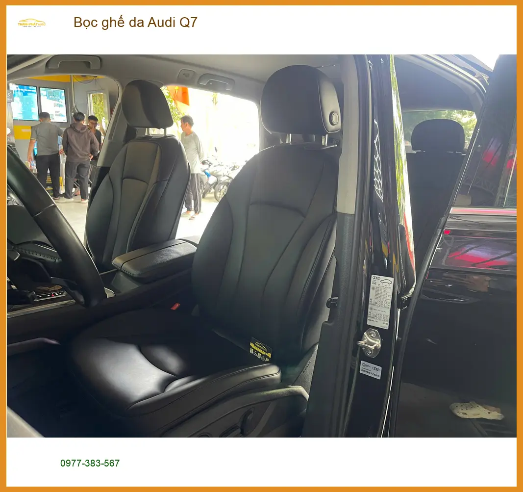 Bác Hùng bọc ghế da Audi Q7 tại Quận 9 để không gian xe luôn mới và dễ vệ sinh ảnh thực tế 2