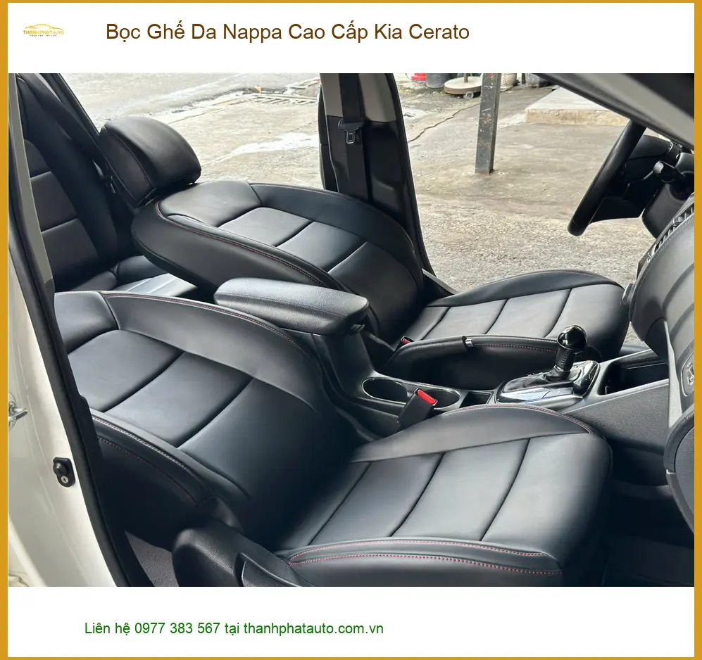 Chị Mai bọc ghế da Nappa cao cấp Kia Cerato Quận 12, nội thất đẳng cấp ảnh thực tế 3