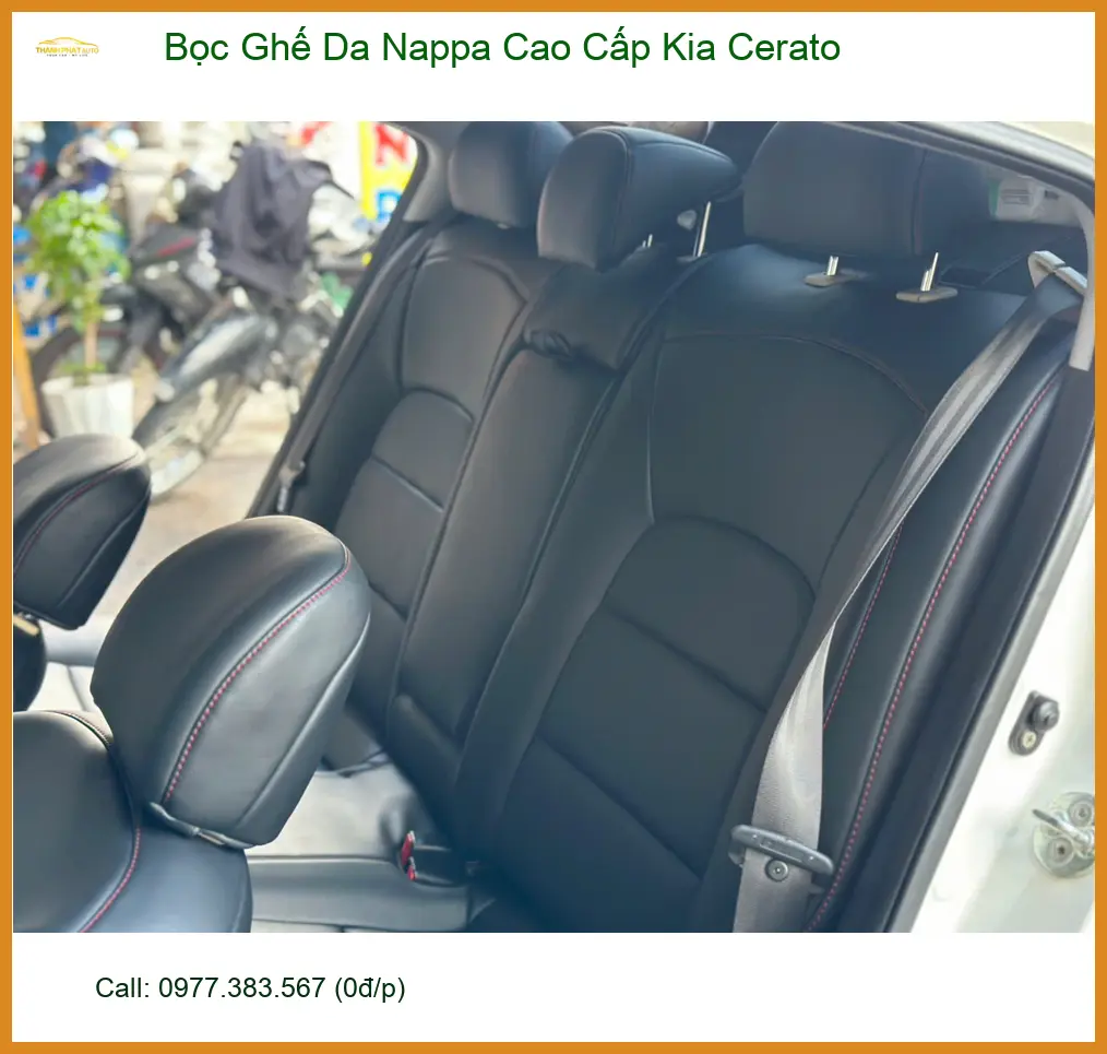 Chị Mai bọc ghế da Nappa cao cấp Kia Cerato Quận 12, nội thất đẳng cấp ảnh thực tế 4