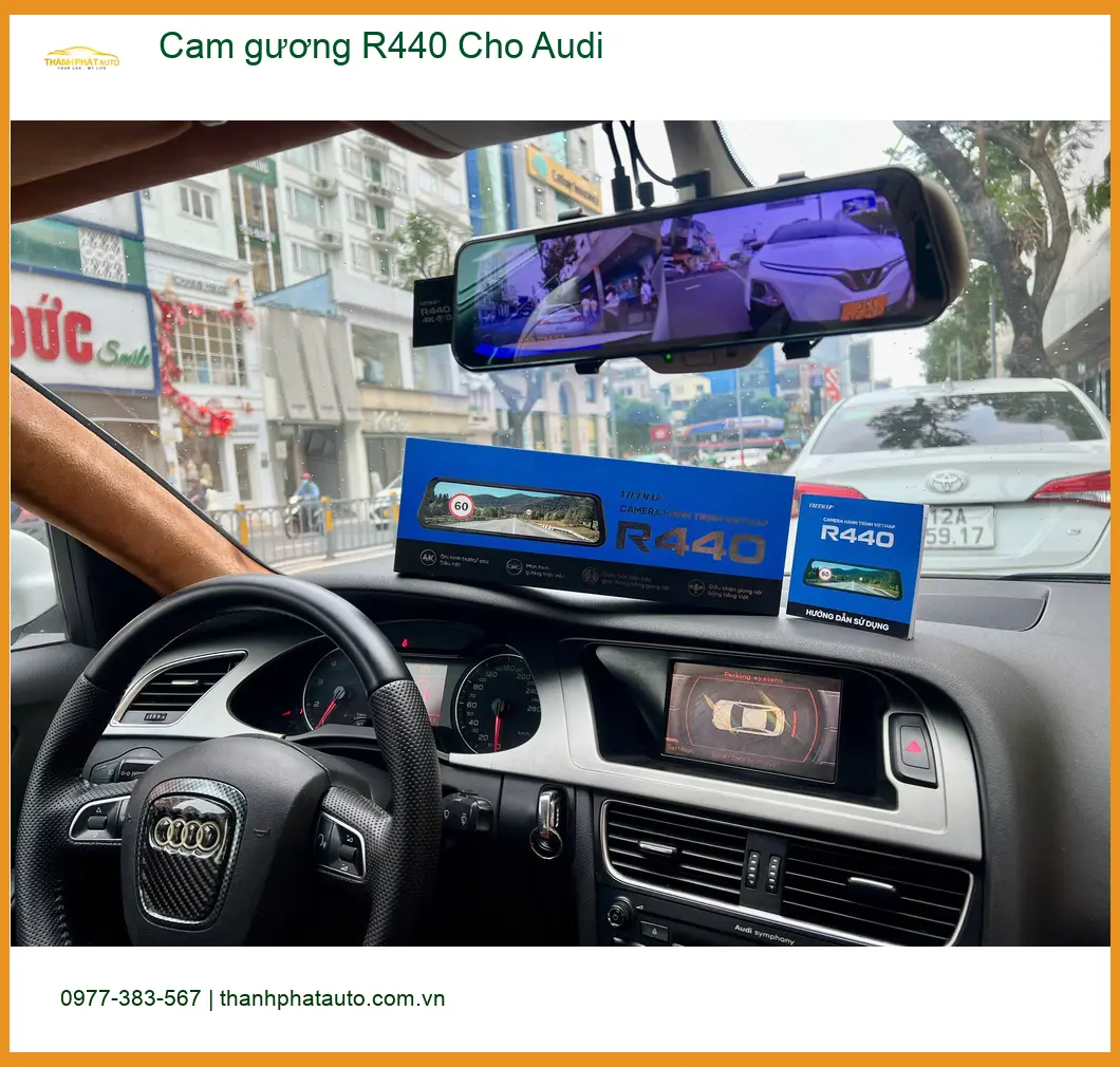 Anh Minh lắp cam gương R440 cho Audi Q5 tại Quận Thủ Đức để ghi hình an toàn hơn