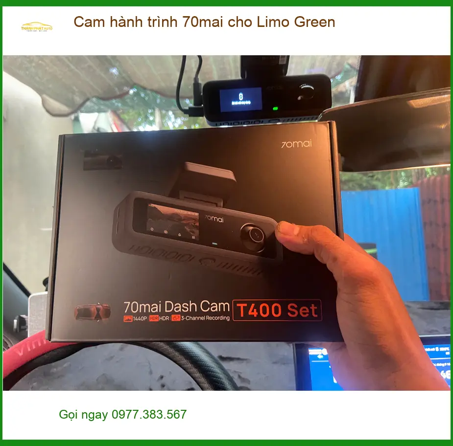 Chú Bảo lắp Cam hành trình 70mai cho Limo Green tại Quận 12 để ghi lại hành trình rõ nét ảnh thực tế 3