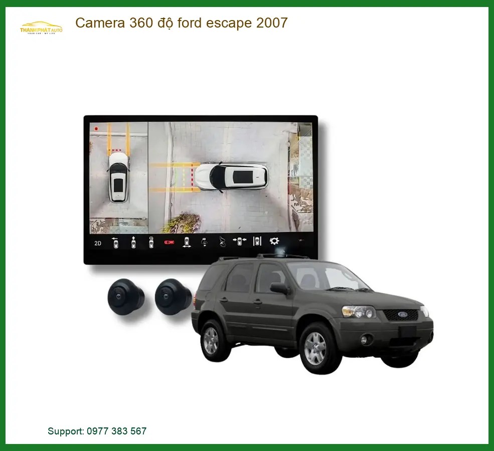 Camera 360 độ Ford Escape 2007 - Trung Tâm Lắp Đặt Uy Tín TPHCM