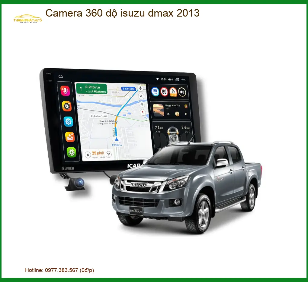 Camera 360 độ Isuzu Dmax 2013 - Trung Tâm Lắp Đặt Uy Tín TPHCM