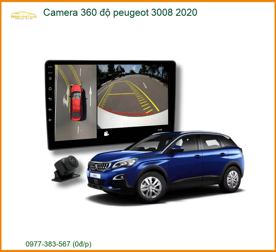 Camera 360 độ Peugeot 3008 2020 - Địa Chỉ Lắp Đặt Camera Chính Hãng TPHCM