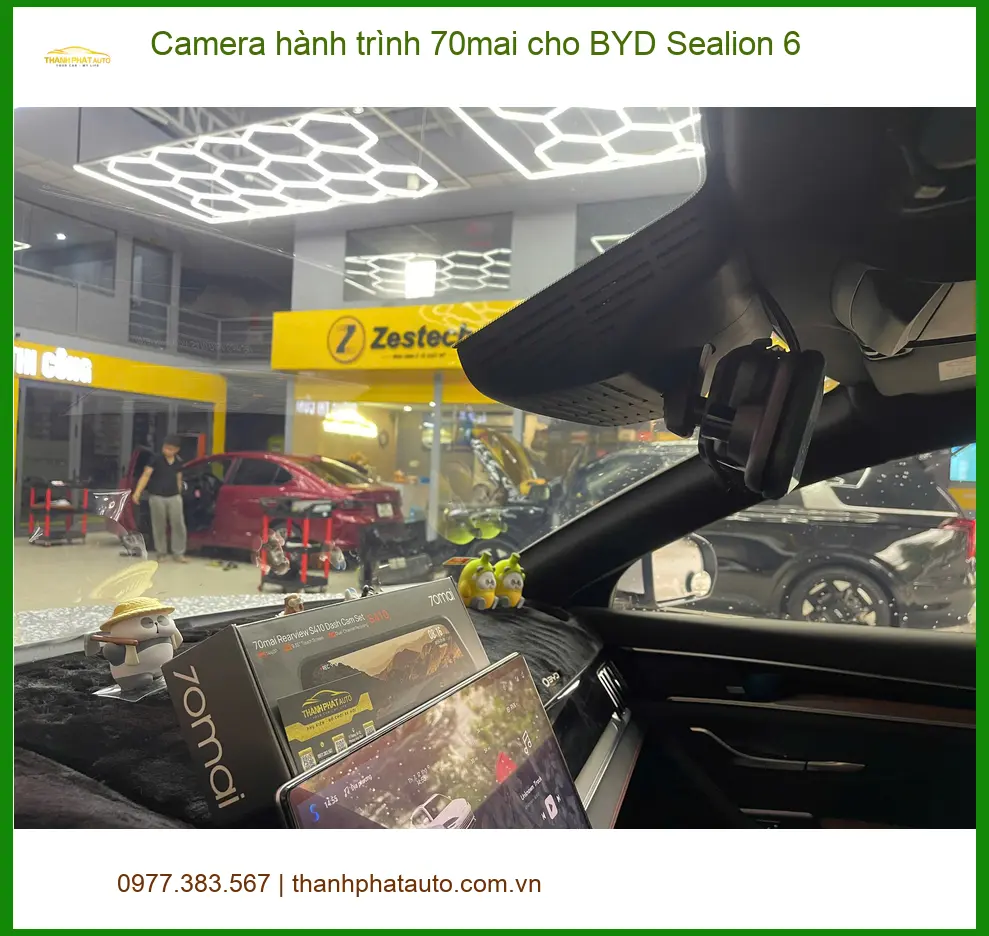 Anh Tấn lắp Camera hành trình 70mai BYD Sealion 6 Quận 9 lái xe an toàn ảnh thực tế 4