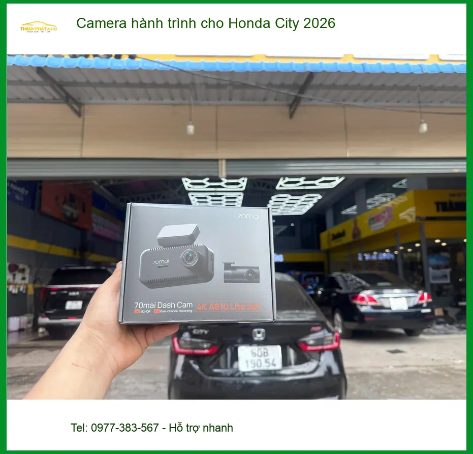 Chị Mai lắp Camera hành trình cho Honda City 2026 tại Quận 9 để ghi lại hành trình an toàn ảnh thực tế 2