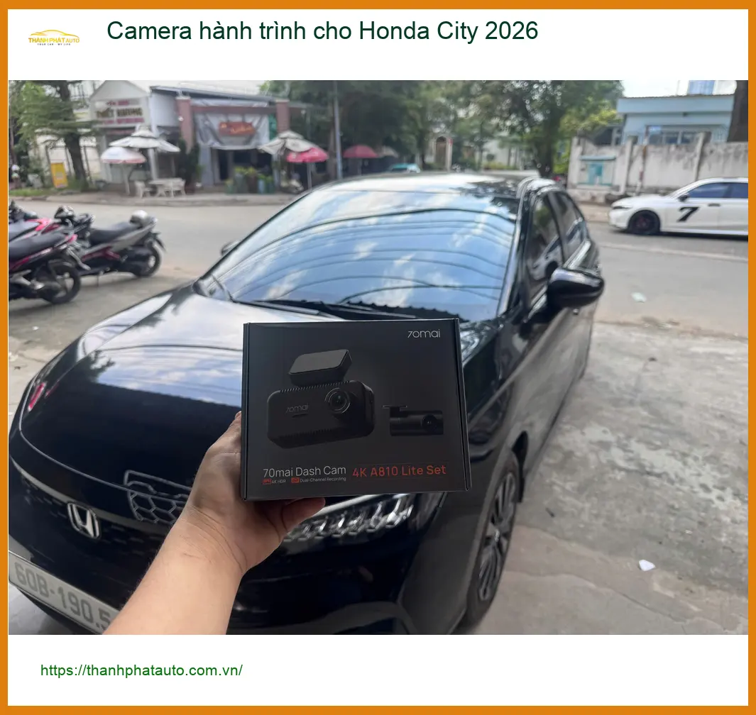 Chị Mai lắp Camera hành trình cho Honda City 2026 tại Quận 9 để ghi lại hành trình an toàn ảnh thực tế 4