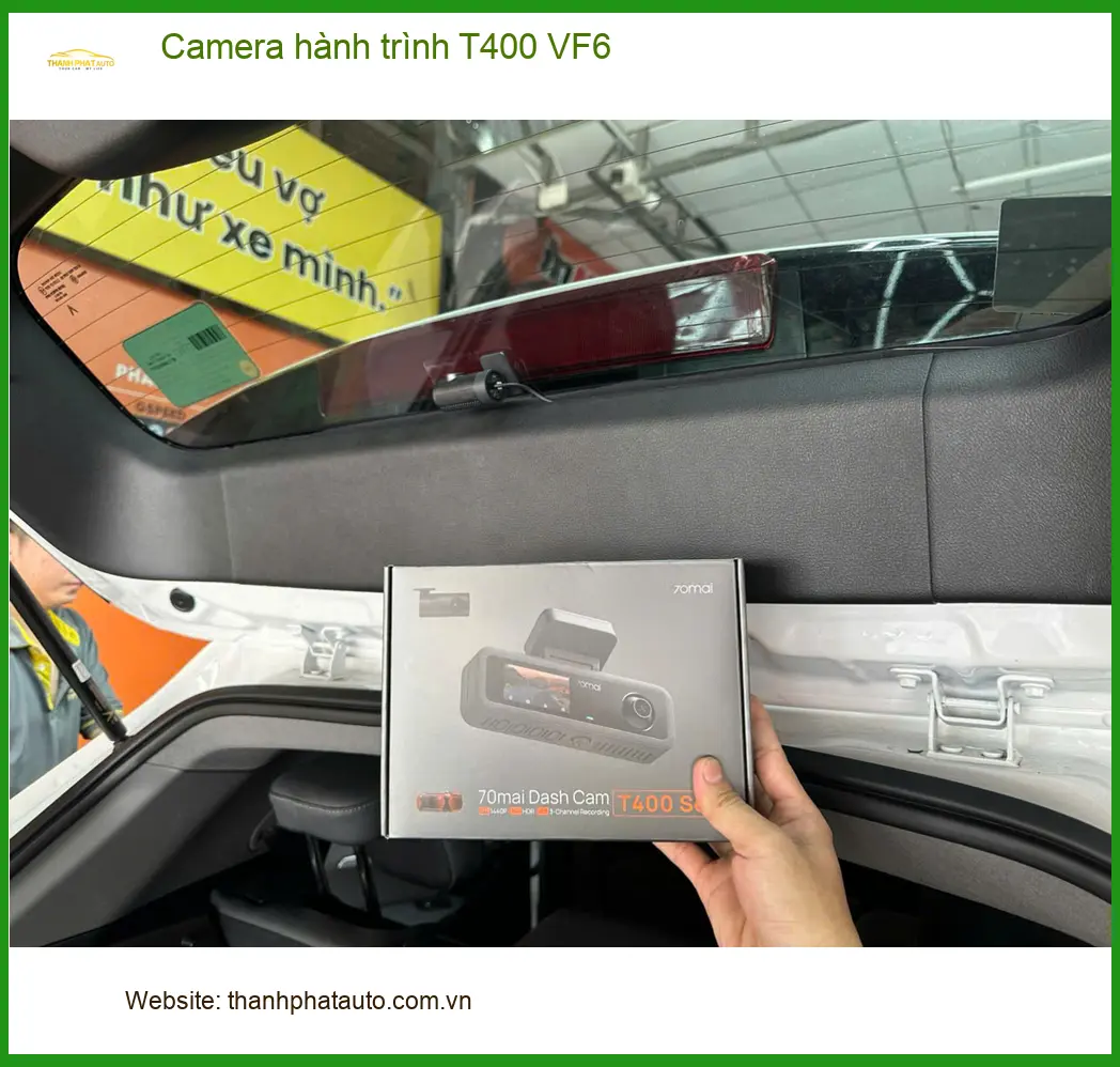 Chị Thảo lắp Camera hành trình T400 cho VinFast VF6 tại Quận 12 ảnh thực tế 3
