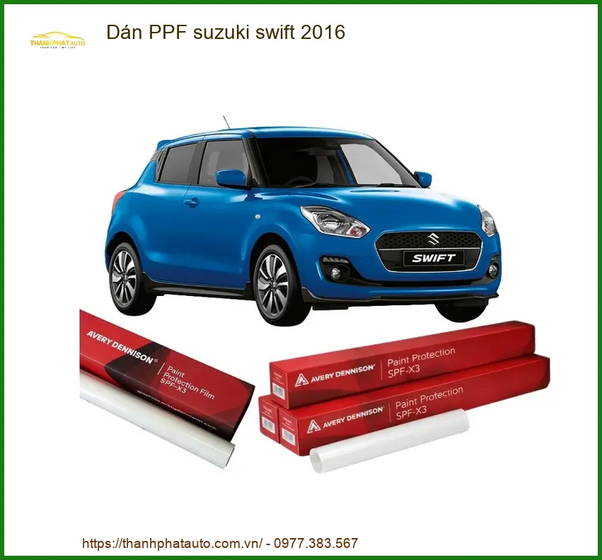Dán PPF bảo vệ sơn xe Suzuki Swift 2016 - Trung Tâm Thi Công Uy Tín TPHCM