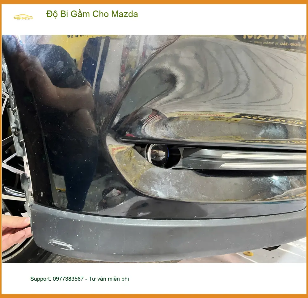 Anh Quang độ bi gầm cho Mazda CX-5 tại Quận Thủ Đức vì đèn zin yếu khi đi đêm ảnh thực tế 2