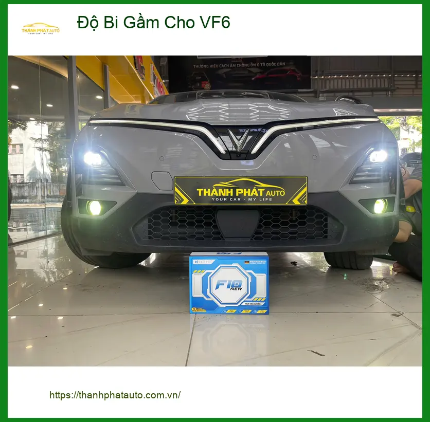 Anh Minh độ bi gầm cho VinFast VF6 tại Quận 9 vì đèn zin quá yếu khi đi đêm