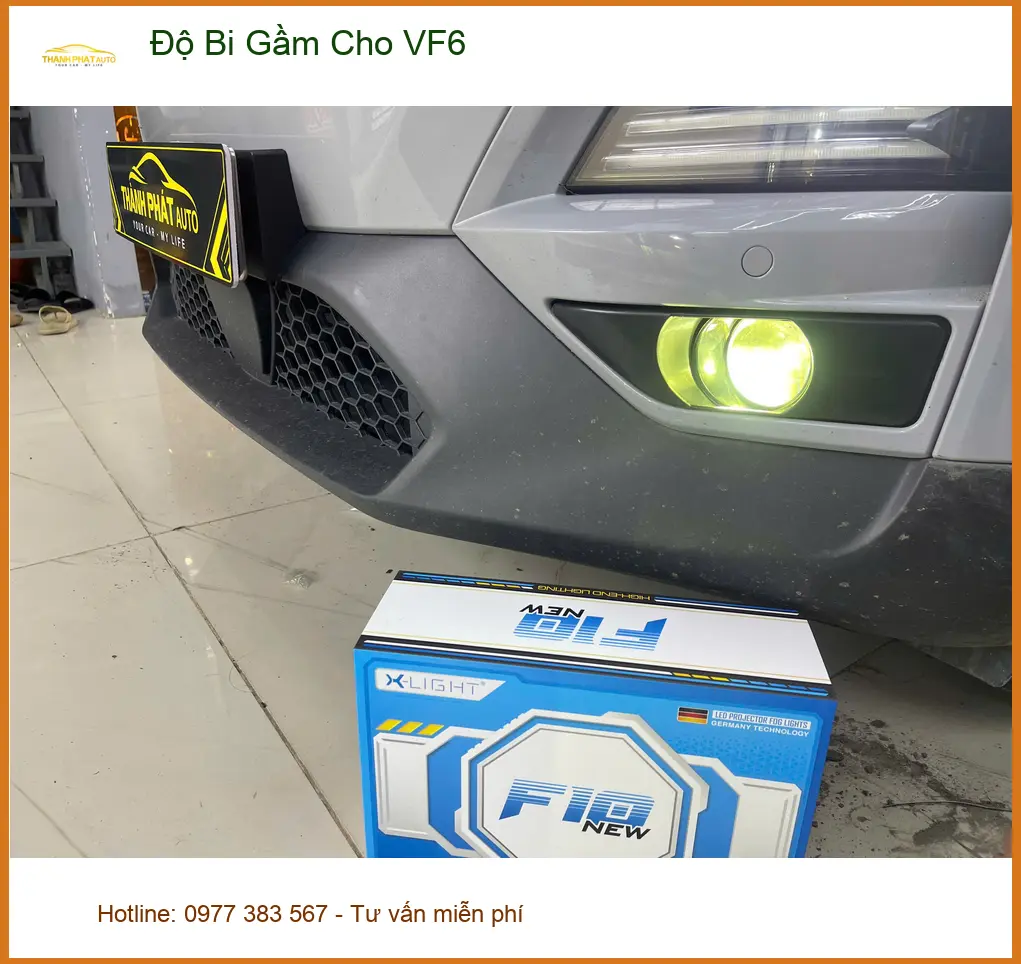 Anh Minh độ bi gầm cho VinFast VF6 tại Quận 9 vì đèn zin quá yếu khi đi đêm ảnh thực tế 5