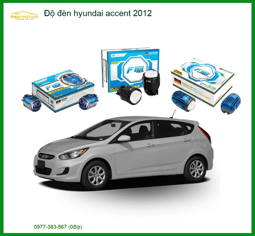 Độ Đèn Bi Gầm LED Hyundai Accent 2012 - Địa Chỉ Độ Đèn Uy Tín TPHCM
