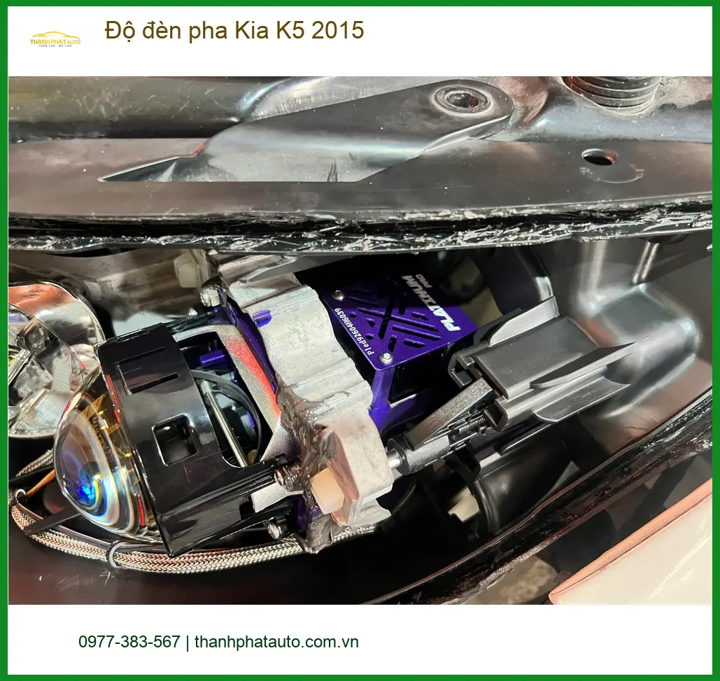 Anh Long độ đèn pha Kia K5 2015 tại Quận Thủ Đức vì đèn zin quá tối ảnh thực tế 4