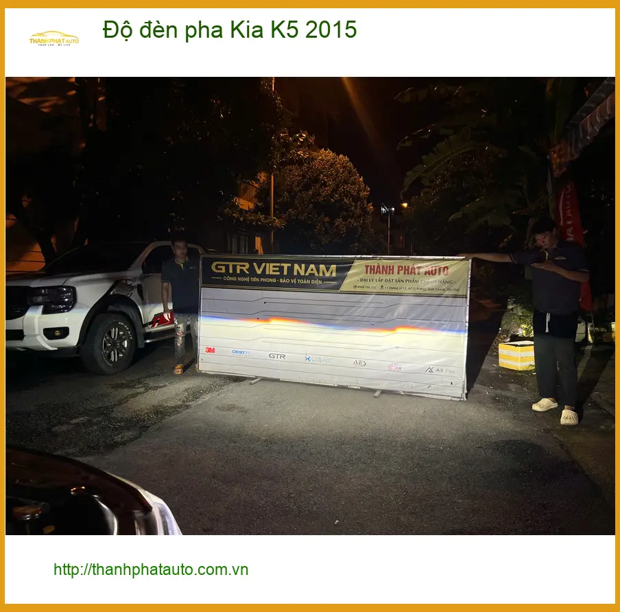 Anh Long độ đèn pha Kia K5 2015 tại Quận Thủ Đức vì đèn zin quá tối ảnh thực tế 5