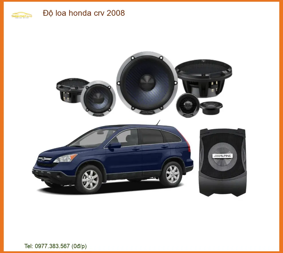 Gói Độ Loa Ô Tô Honda CRV 2008 - Địa Chỉ Độ Âm Thanh Xe Hơi Uy Tín TPHCM
