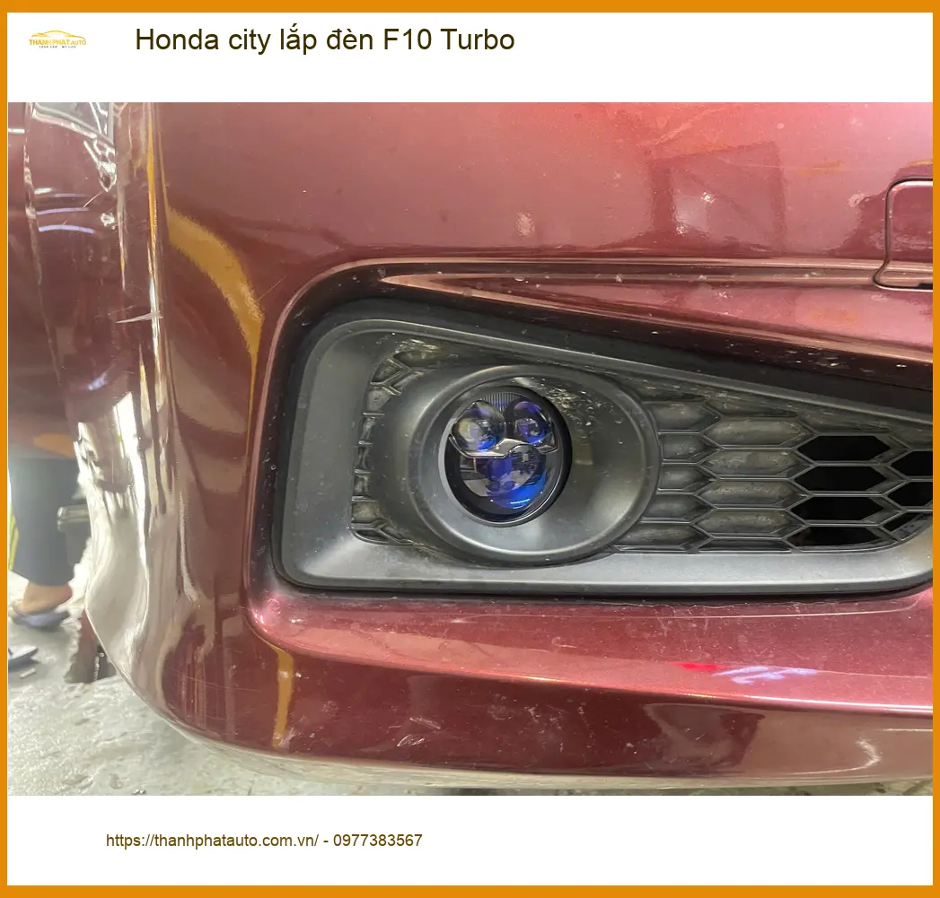 Chú Phúc lắp đèn F10 Turbo cho Honda City tại Quận 9 cần ánh sáng tốt hơn ảnh thực tế 2