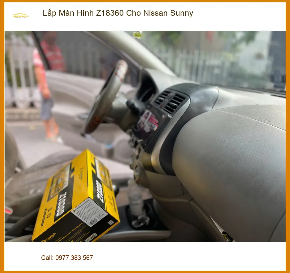 Anh Kiên lắp Màn Hình Z18360 cho Nissan Sunny Quận 9 vì màn zin bé, khó nhìn đường ảnh thực tế 3