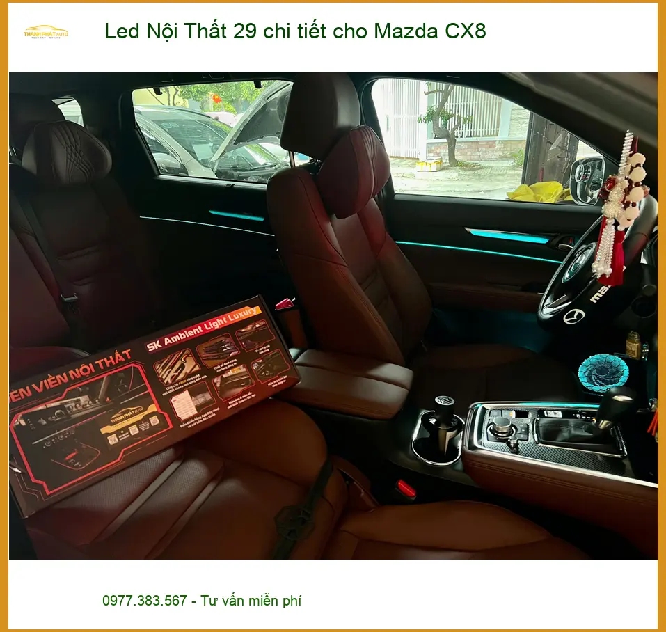 Anh Minh lắp Led Nội Thất 29 chi tiết cho Mazda CX8 Quận Thủ Đức để khoang xe thêm lung linh ảnh thực tế 3