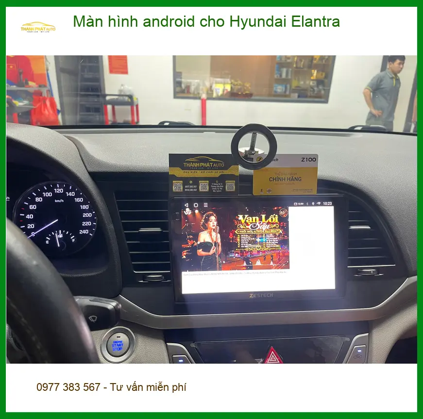 Anh Đức lắp màn hình Android cho Hyundai Elantra tại Quận 12 nâng tầm trải nghiệm lái