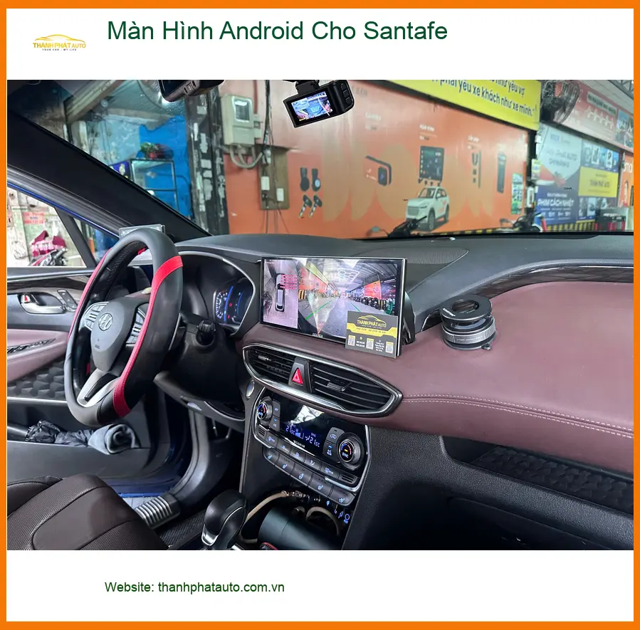 Chú Long lắp Màn Hình Android cho Santafe tại Quận 12 vì màn zin không đáp ứng đủ nhu cầu ảnh thực tế 2