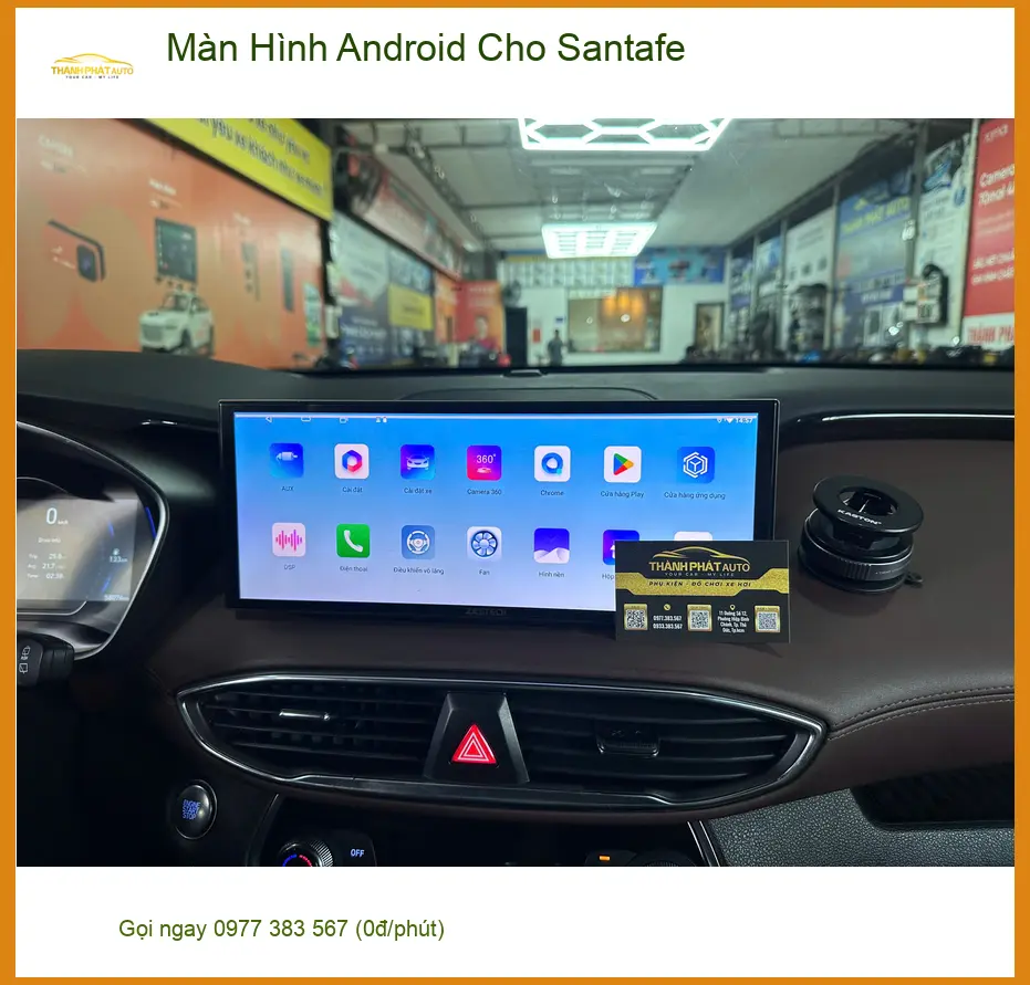 Chú Long lắp Màn Hình Android cho Santafe tại Quận 12 vì màn zin không đáp ứng đủ nhu cầu ảnh thực tế 3