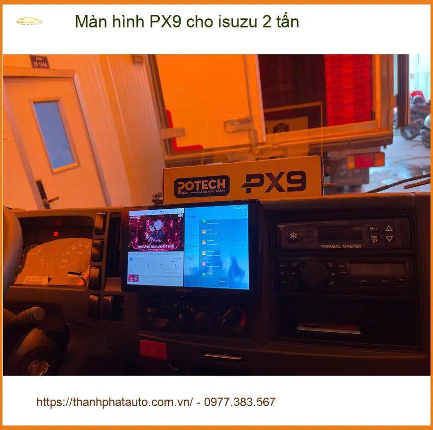 Chú Huy lắp Màn hình PX9 cho Isuzu 2 tấn tại Quận 9 để tiện giám sát lộ trình ảnh thực tế 2