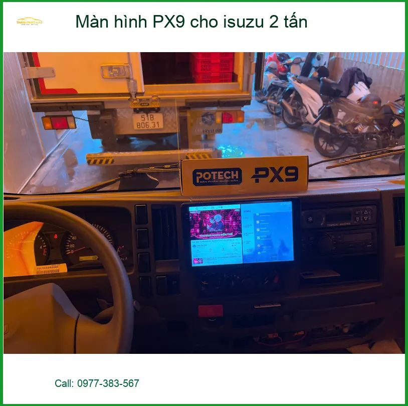 Chú Huy lắp Màn hình PX9 cho Isuzu 2 tấn tại Quận 9 để tiện giám sát lộ trình ảnh thực tế 5