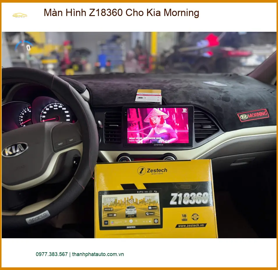 Anh Kiên lắp Màn Hình Z18360 cho Kia Morning Quận 9 nâng cấp trải nghiệm lái ảnh thực tế 2