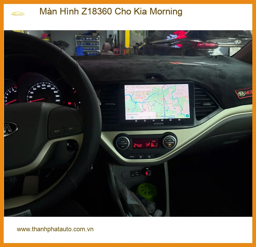 Anh Kiên lắp Màn Hình Z18360 cho Kia Morning Quận 9 nâng cấp trải nghiệm lái ảnh thực tế 3