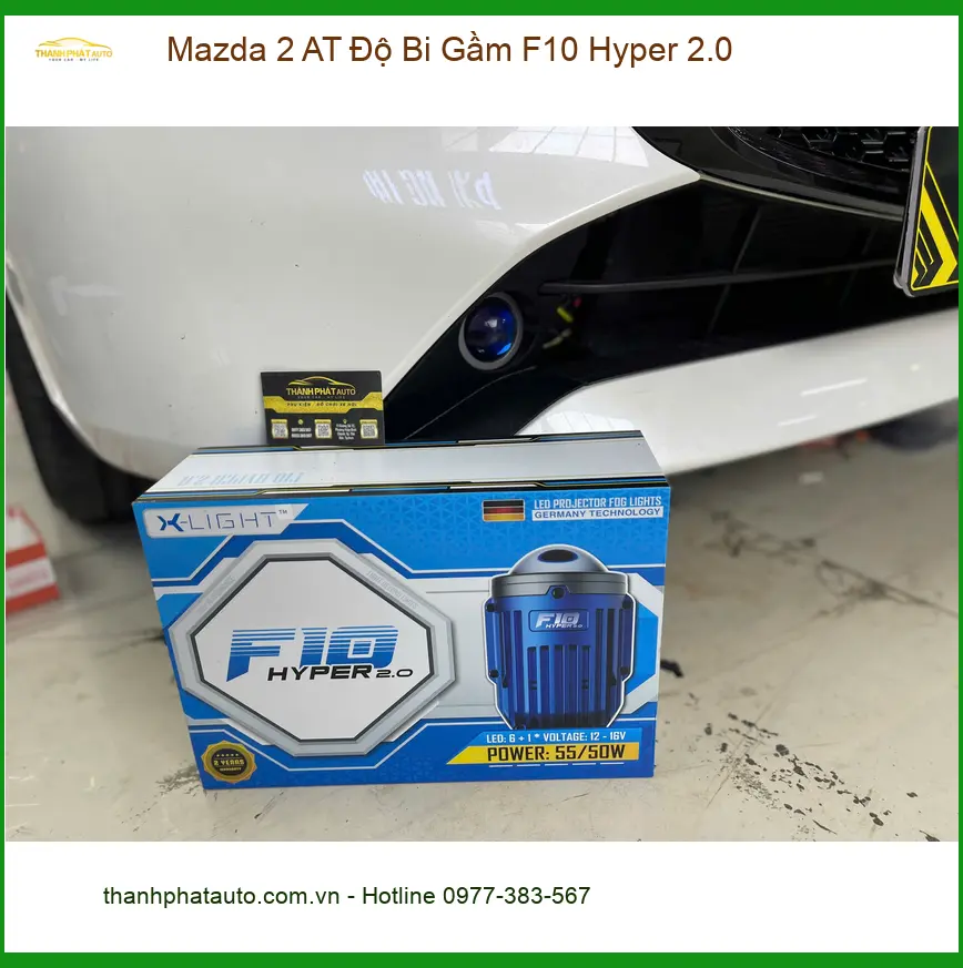Anh Đăng độ Bi Gầm F10 Hyper 2.0 cho Mazda 2 AT tại Quận 9 vì đèn yếu