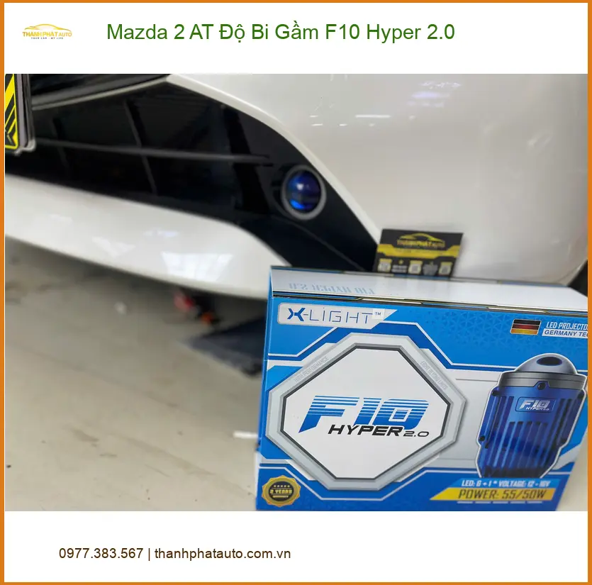Anh Đăng độ Bi Gầm F10 Hyper 2.0 cho Mazda 2 AT tại Quận 9 vì đèn yếu ảnh thực tế 2