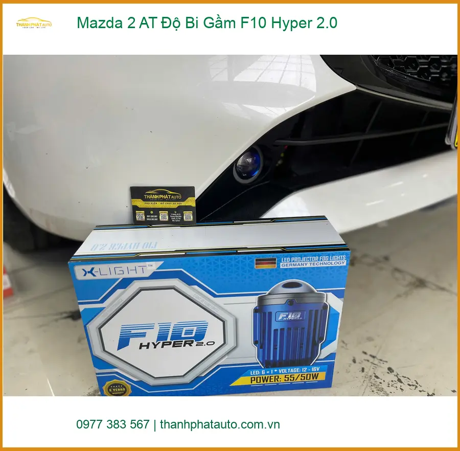 Anh Đăng độ Bi Gầm F10 Hyper 2.0 cho Mazda 2 AT tại Quận 9 vì đèn yếu ảnh thực tế 4