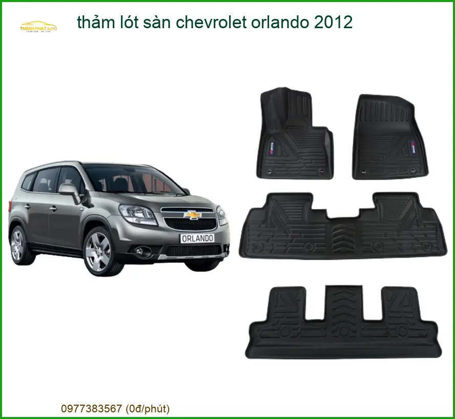 Thảm Lót Sàn Chevrolet Orlando 2012 - Địa Chỉ Lắp Đặt Uy Tín TPHCM
