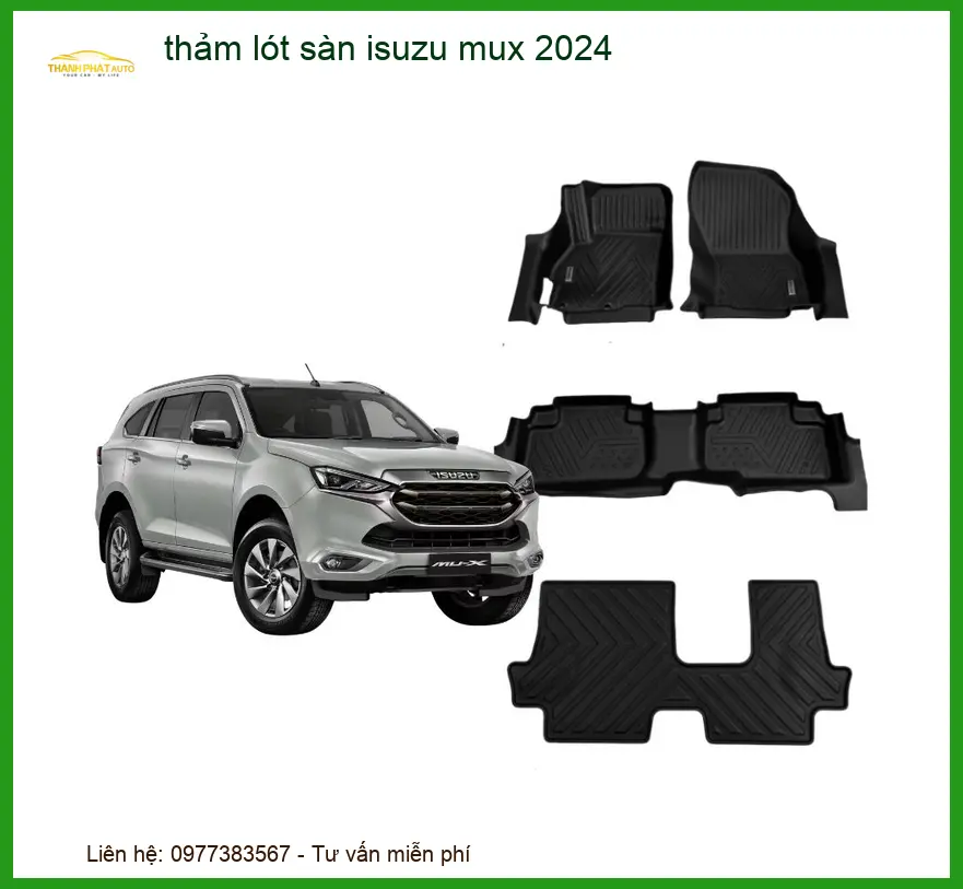 Thảm Lót Sàn Isuzu Mux 2024 - Địa Chỉ Lắp Đặt Chính Hãng TPHCM