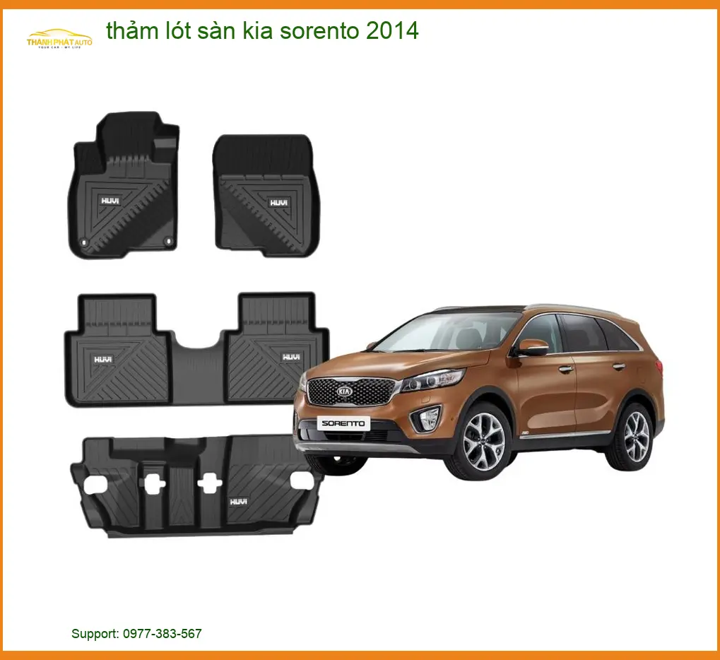 Thảm Lót Sàn Kia Sorento 2014 - Địa Chỉ Lắp Đặt Chính Hãng Cao Cấp TPHCM