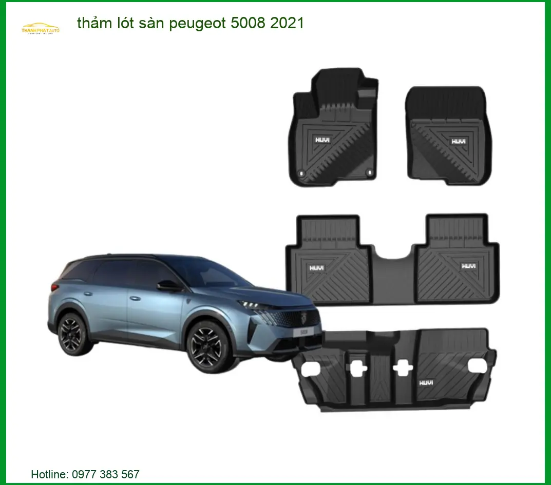 Thảm Lót Sàn Peugeot 5008 2021 - Địa Chỉ Lắp Đặt Uy Tín TPHCM
