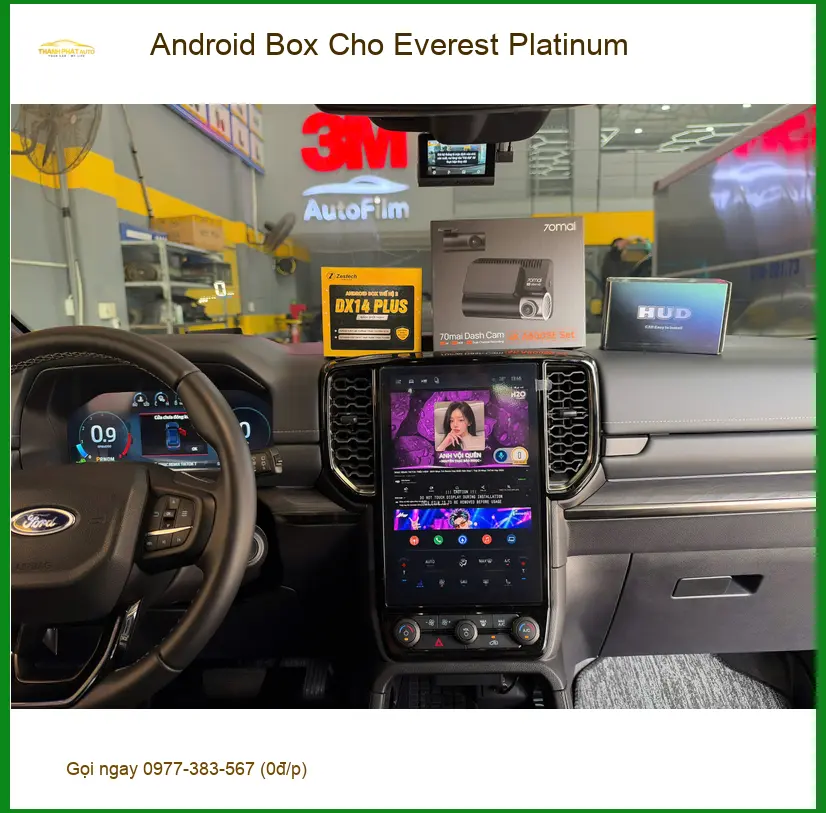 Anh Kiên lắp Android Box cho Ford Everest Platinum Quận 9 dùng giải trí ảnh thực tế 2