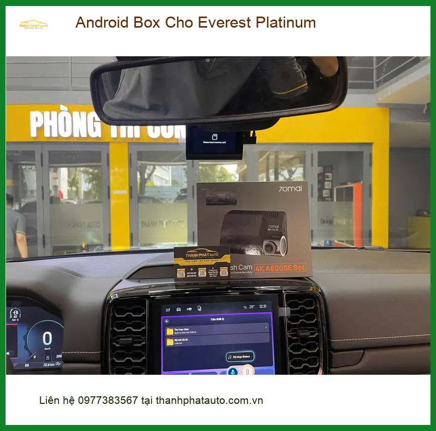Anh Kiên lắp Android Box cho Ford Everest Platinum Quận 9 dùng giải trí ảnh thực tế 3
