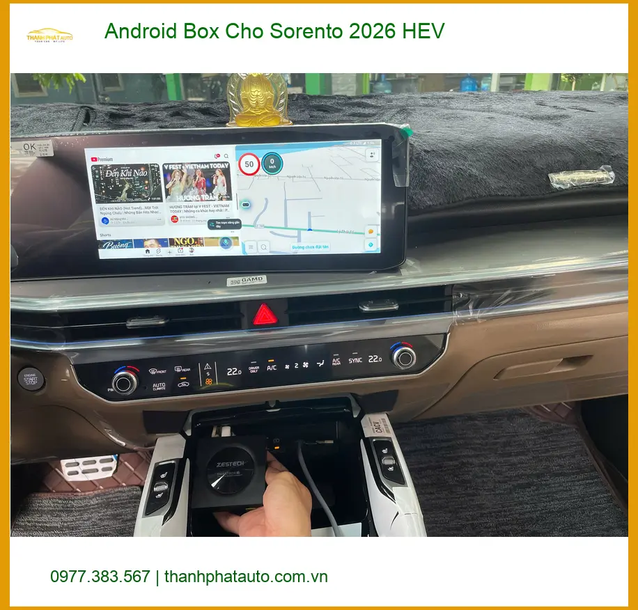 Anh Khải lắp Android Box Sorento 2026 HEV tại Quận 9 ảnh thực tế 2