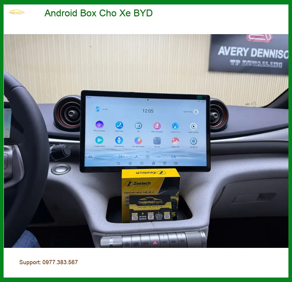 Anh Kiên lắp Android Box cho xe BYD tại Quận Bình Tân vì muốn biến màn hình zin thành smart TV